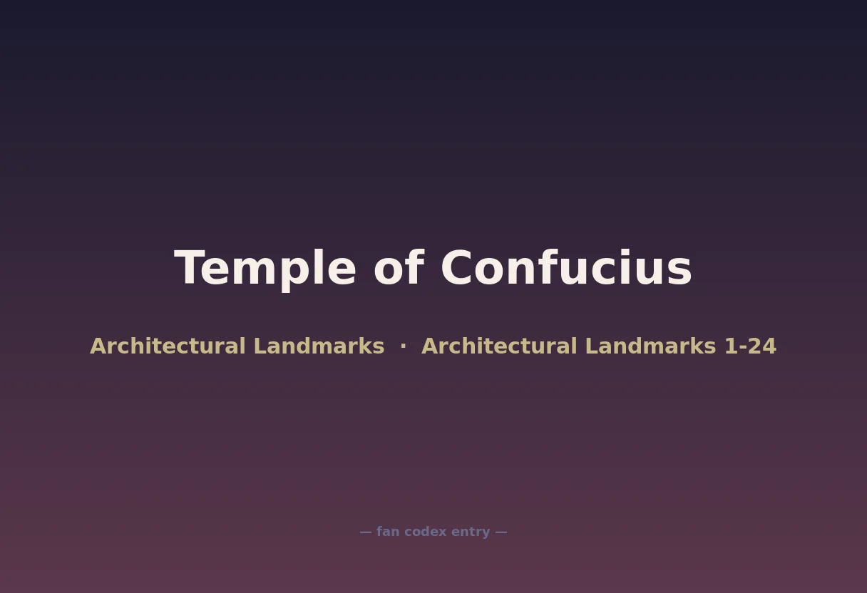 Temple of Confucius